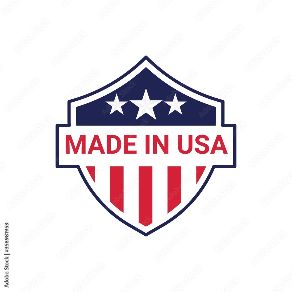 Made in USA sign logo vector