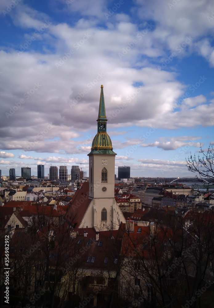 Gothic/Romanesque St. Martin's Cathedral in Bratislava old town, Slovakia. Catholic Church. Gothic/Romanesque St. Martin's Cathedral in Bratislava old town, Slovakia. Catholic Church.