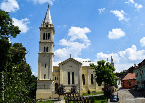 The Roman Catholic Cathedral of St. Joseph (Iosif), Sighisoara, Mures County, Romania. photo