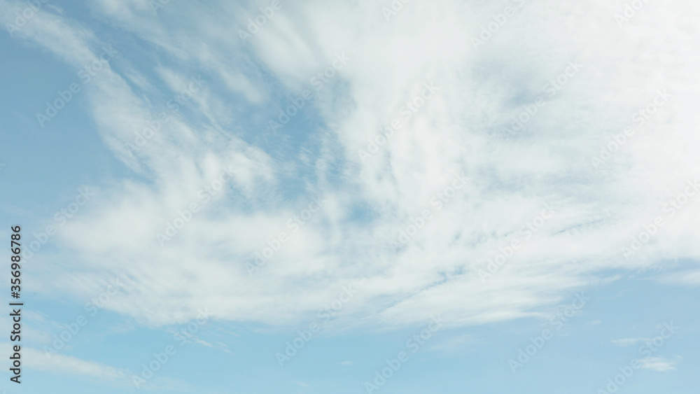 cirrus cloud with soft blue sky background texture