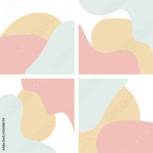 Abstract modern background collection.Vector illustration of abstract modern shapes with soft colors.