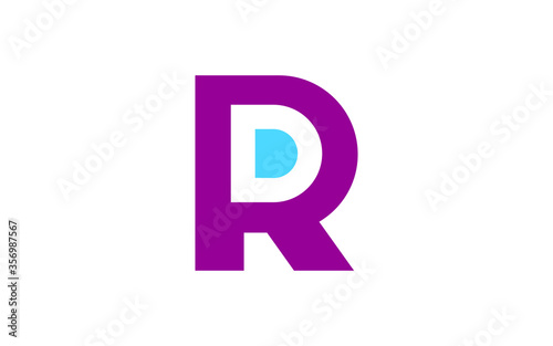 DR or RD Letter Initial Logo Design, Vector Template
