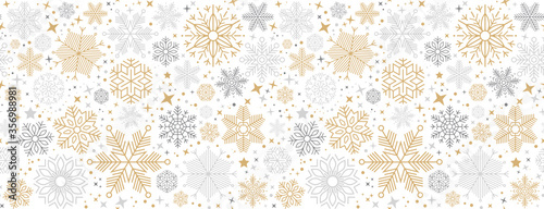 christmas card with snowflake border vector illustration