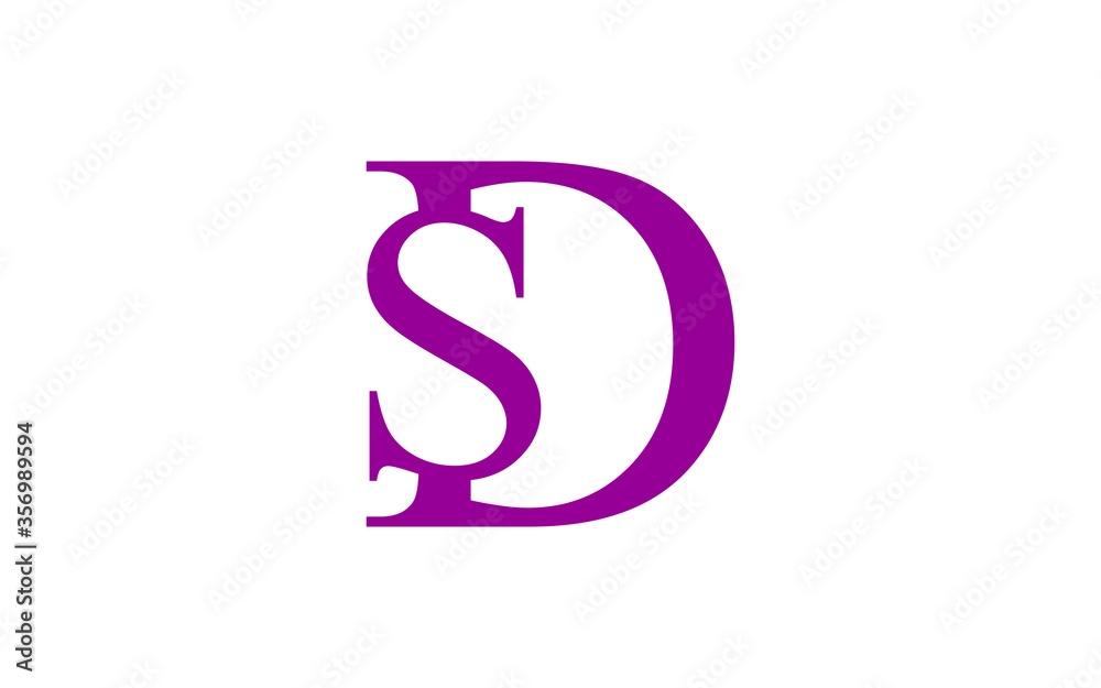 DS or SD Letter Initial Logo Design, Vector Template DS or SD Letter Initial Logo Design, Vector Template