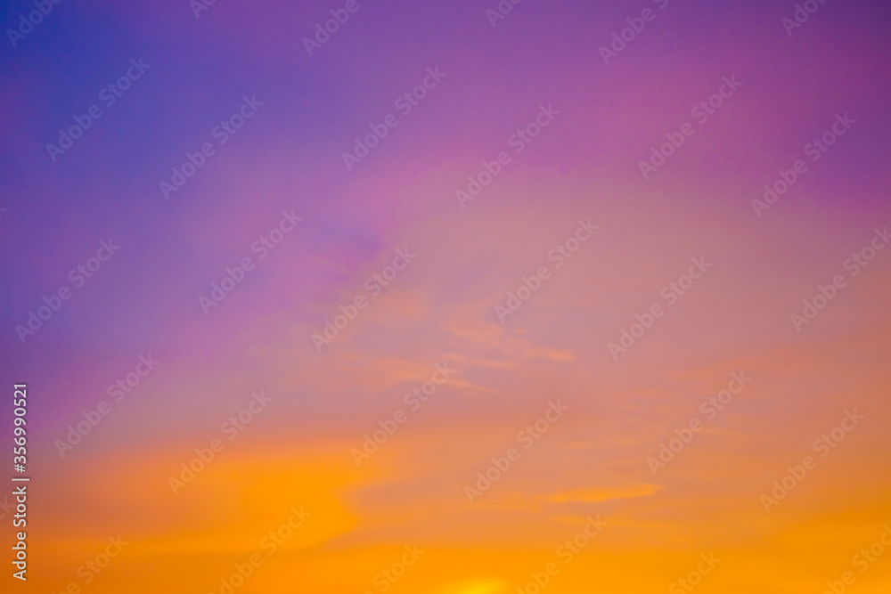Colorful abstract blurred sunset sky