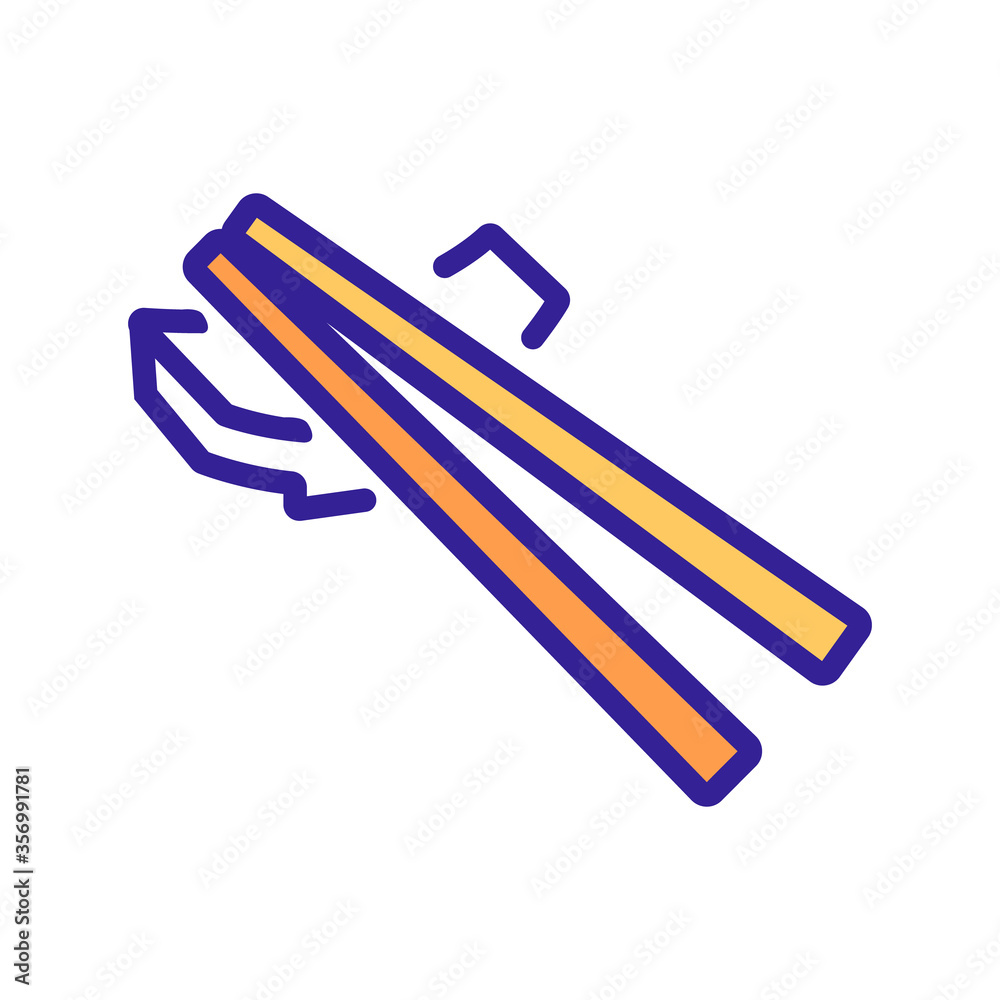 chopstick on stand icon vector. chopstick on stand sign. isolated color symbol illustration chopstick on stand icon vector. chopstick on stand sign. isolated color symbol illustration