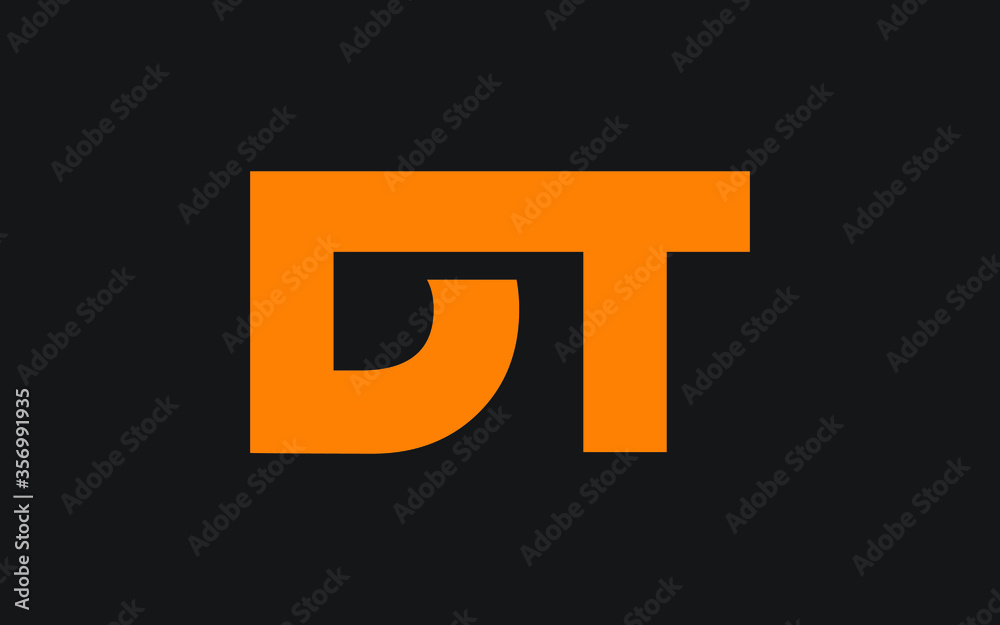 DT or TD Letter Initial Logo Design, Vector Template