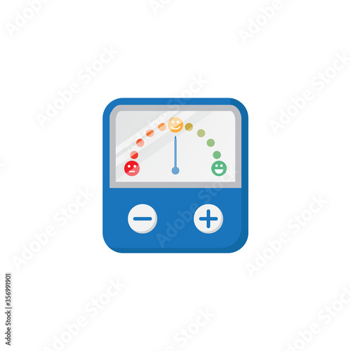 Mood controller device vector illustration isolated on white background. Mood Booster, Changer, Modifier. Blue device.