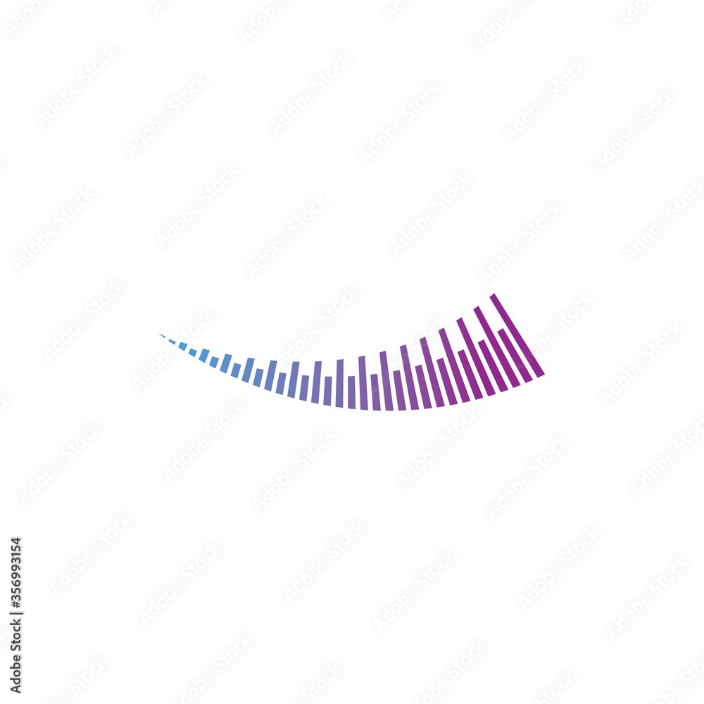 sound wave ilustration logo vector