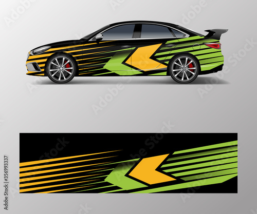 abstract stripe for racing car wrap, sticker, and decal design vector.