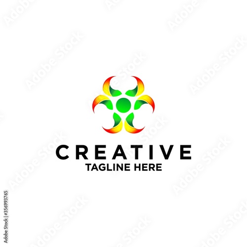 Creative circle design logo template