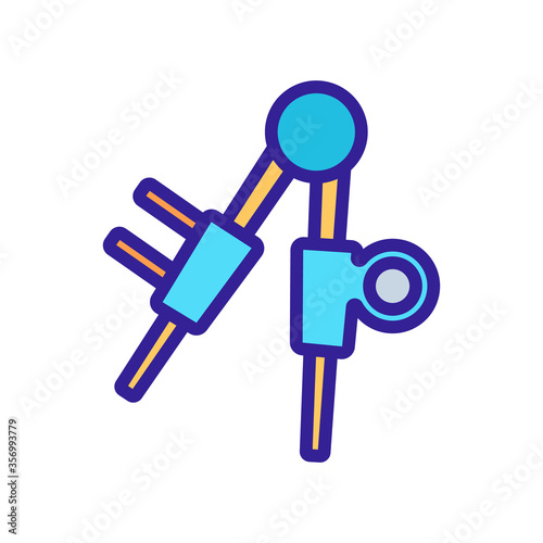 baby chopstick icon vector. baby chopstick sign. isolated color symbol illustration