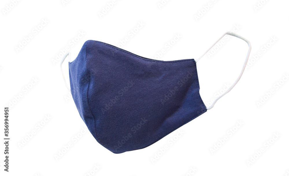 Muslin fabric mask for protect against small particles,virus and bacteria on white background with clipping path. Muslin fabric mask for protect against small particles,virus and bacteria on white background with clipping path.