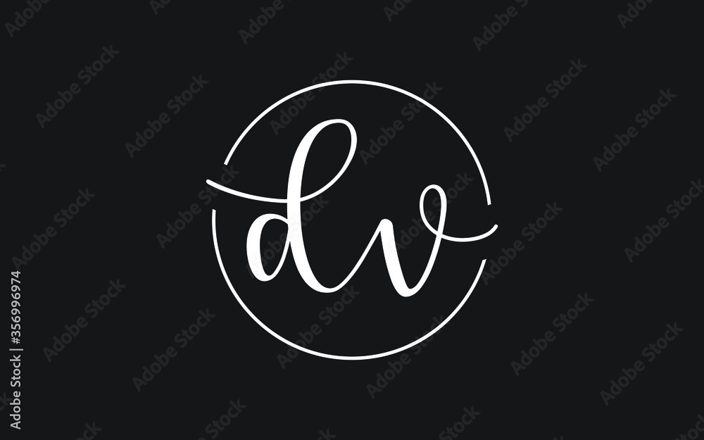 dv or vd Cursive Letter Initial Logo Design, Vector Template dv or vd Cursive Letter Initial Logo Design, Vector Template