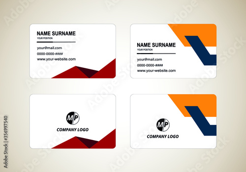 Simple vector business card design © Hasan