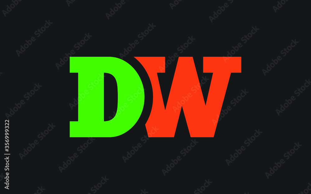 DW or WD Letter Initial Logo Design, Vector Template DW or WD Letter Initial Logo Design, Vector Template