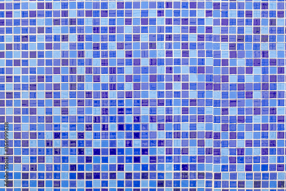 Fototapeta premium Blue ceramic tile mosaic