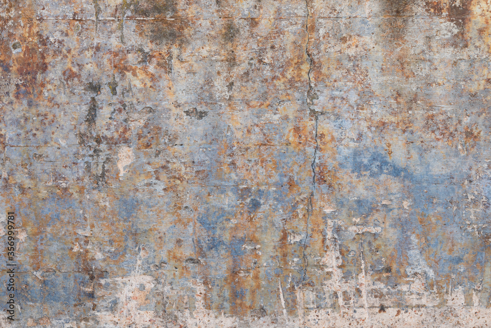 Naklejka premium Closeup of weathered brick wall texture