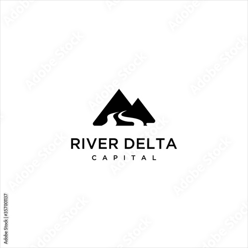 DELTA Lending Group Concept Logo Design ,logo mountain delta abstract 