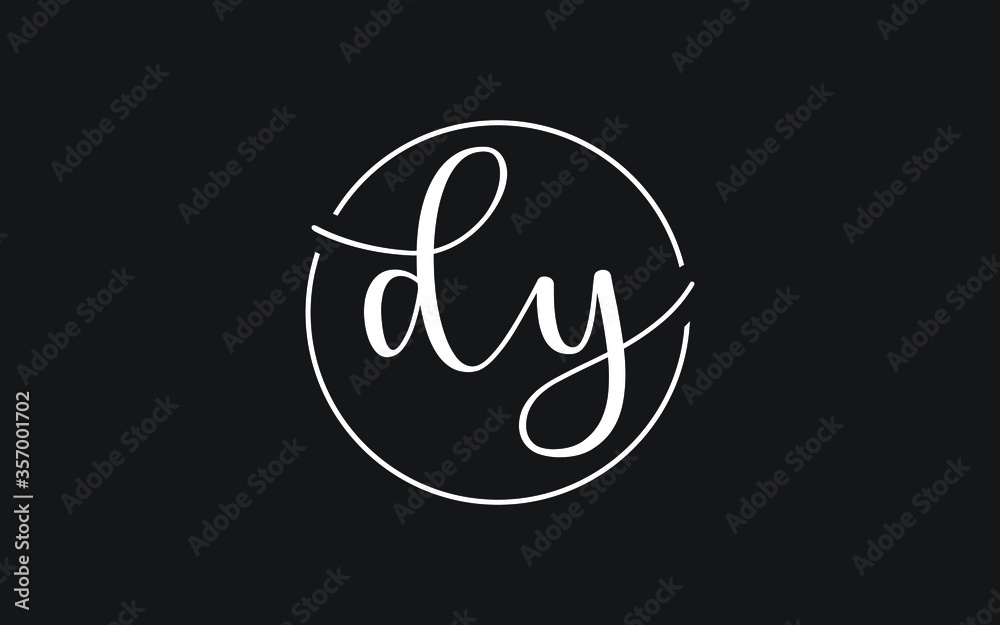dy or yd Cursive Letter Initial Logo Design, Vector Template dy or yd Cursive Letter Initial Logo Design, Vector Template