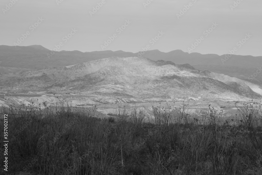 Fototapeta premium Mountains of Big Bend in Black and White