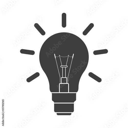 Light bulb icon on white background