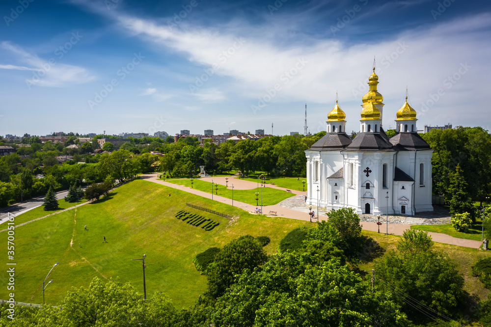 Catherine Church. The Orthodox Church in the Ukrainian city of Chernigov, an architectural monument of national importance