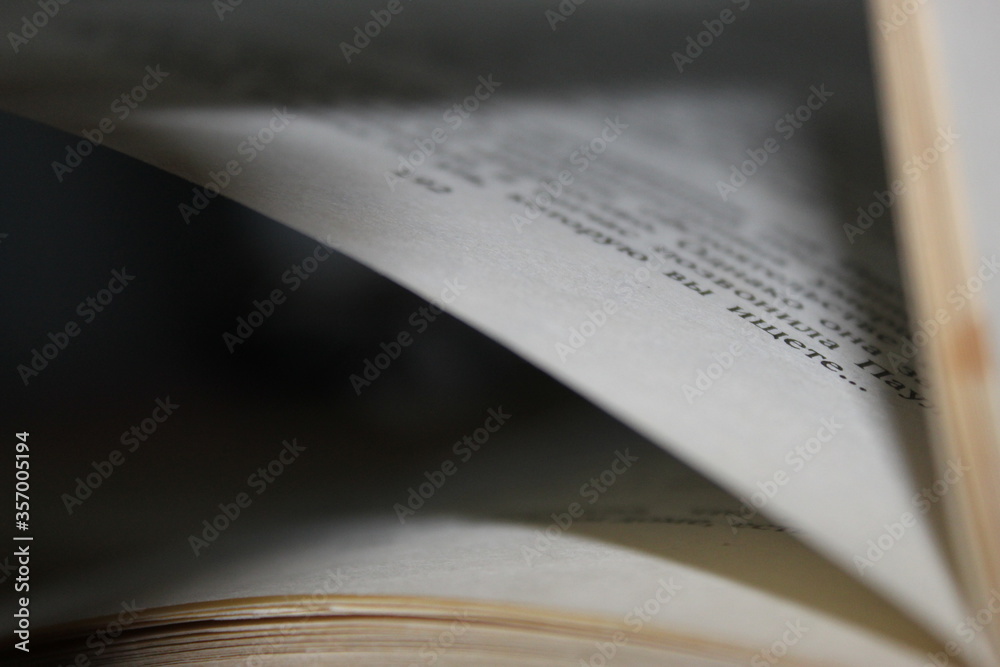 Fototapeta premium open book on black