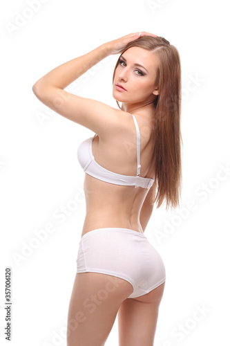 Sexy woman in lingerie gorgeous figure.