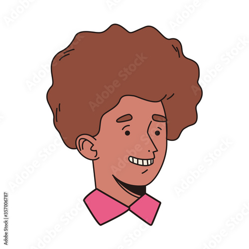 afro young man male avatar character