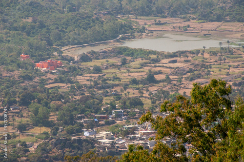 landscape of mount abu from guru shikhar top