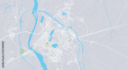 Urban vector city map of Hyderbad, Pakistan