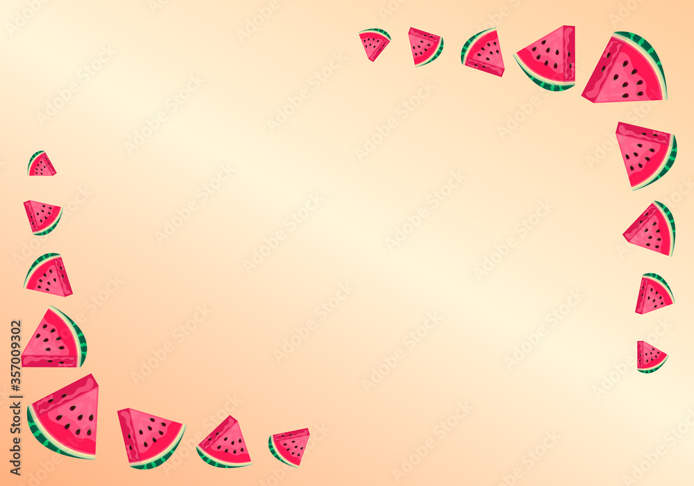 Frame of watermelon slices