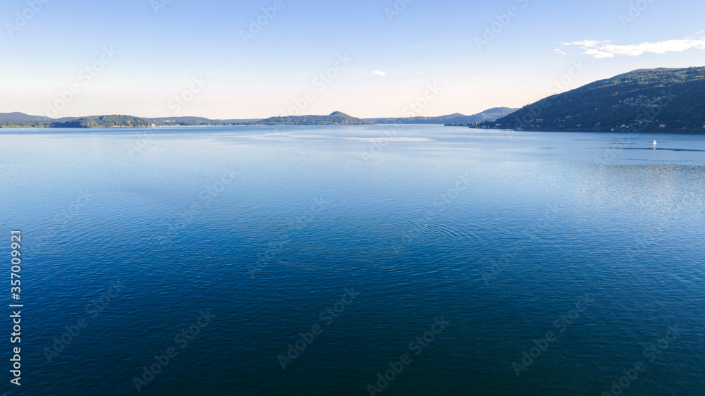 Aerial view of the Lake Maggiore, near Varese, Italy. Aerial view of the Lake Maggiore, near Varese, Italy.