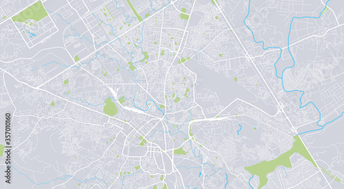 Urban vector city map of Rawalpindi  Pakistan
