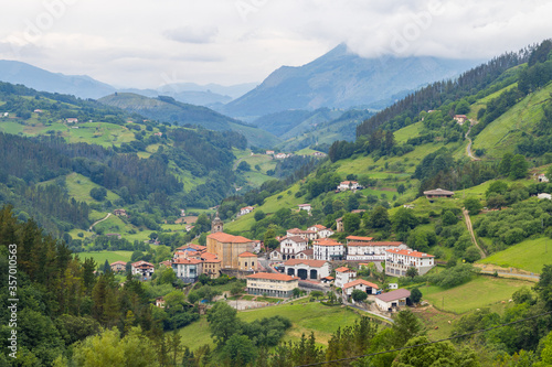 countryside view of gipuzkoa in basque country, spain photo