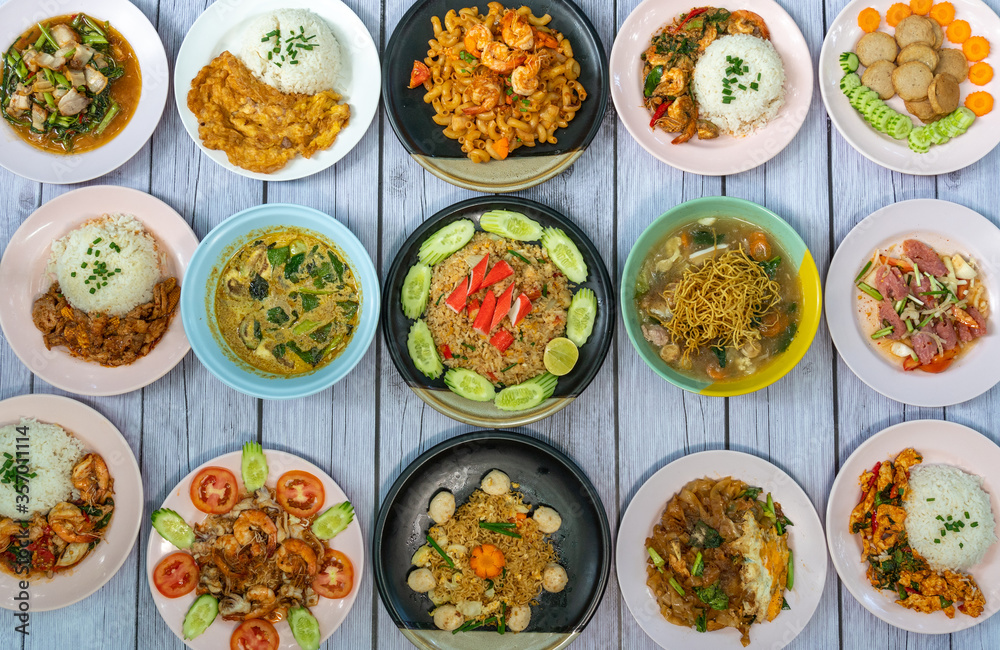Thai Mixed Food Selections Thai Mixed Food Selections