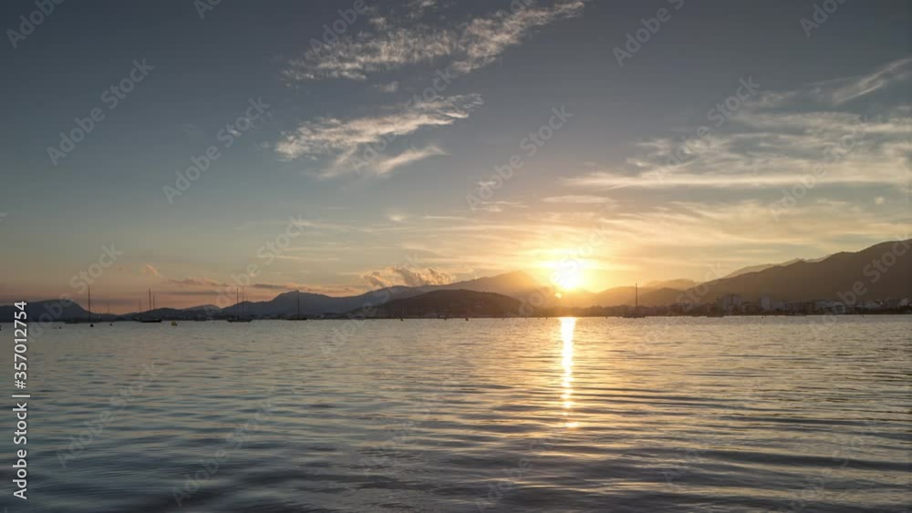Loopable video of sun and clouds moving in sky over Mediterranean sea Loopable video of sun and clouds moving in sky over Mediterranean sea