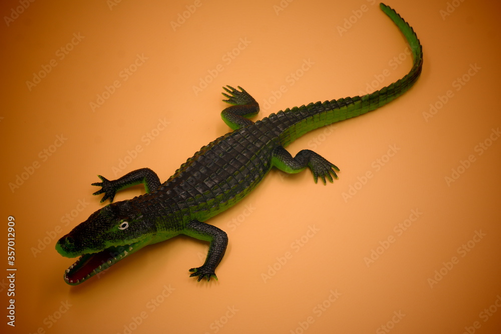 Naklejka premium lizard on black