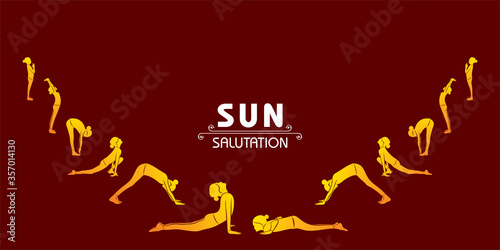 A Girl doing Sun Salutation for International Yoga Day observed on 21st June