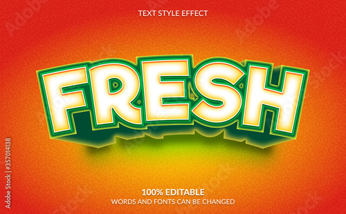 Editable Text Effect, Fresh Text Style