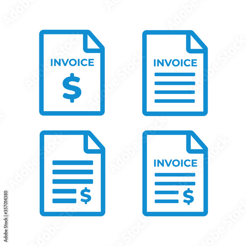 Invoice icon. Payment and billing invoices vector icon