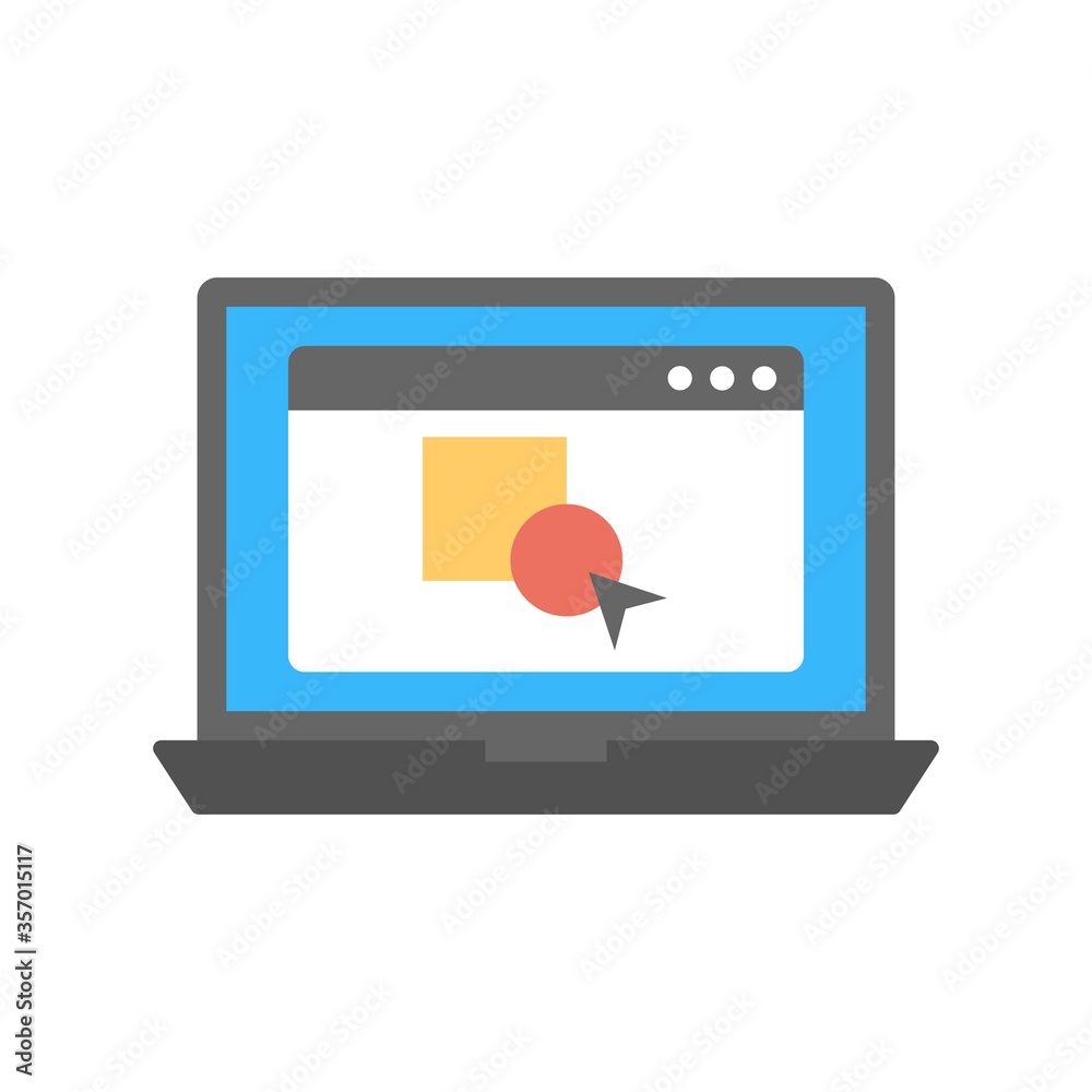 Flat design icon illustration of modern graphic design concept.