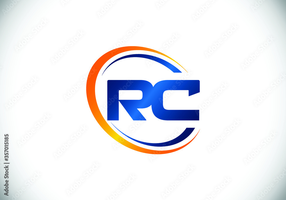Initial Monogram Letter R C Logo Design Vector Template. R C Letter Logo Design Initial Monogram Letter R C Logo Design Vector Template. R C Letter Logo Design