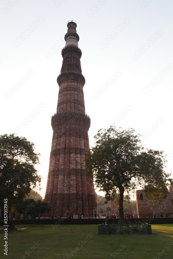 Qutub minar, Delhi Monument Fort Landscape, Historical, New Delhi, India