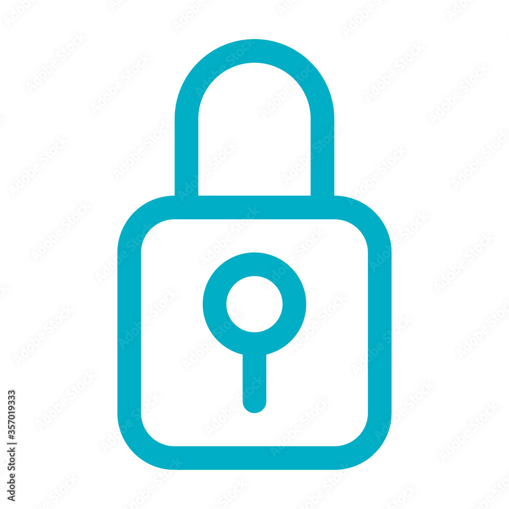 safe secure padlock line style icon safe secure padlock line style icon