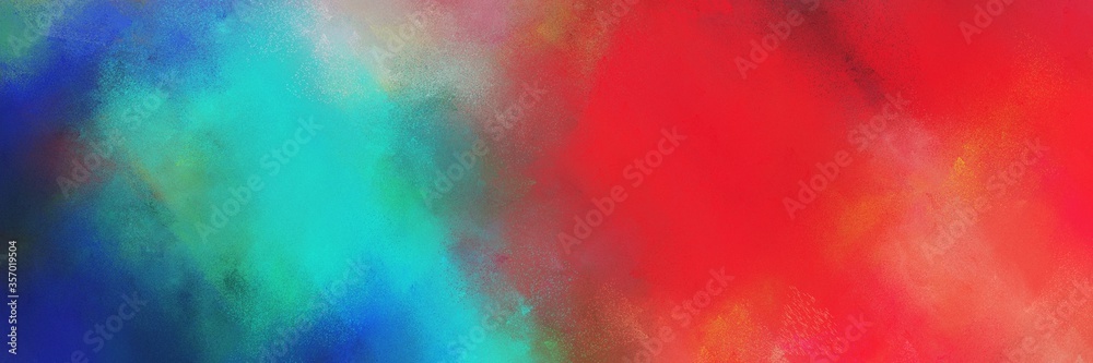 abstract colorful diagonal backdrop with lines and teal blue, light sea green and crimson colors. can be used as texture, background or banner