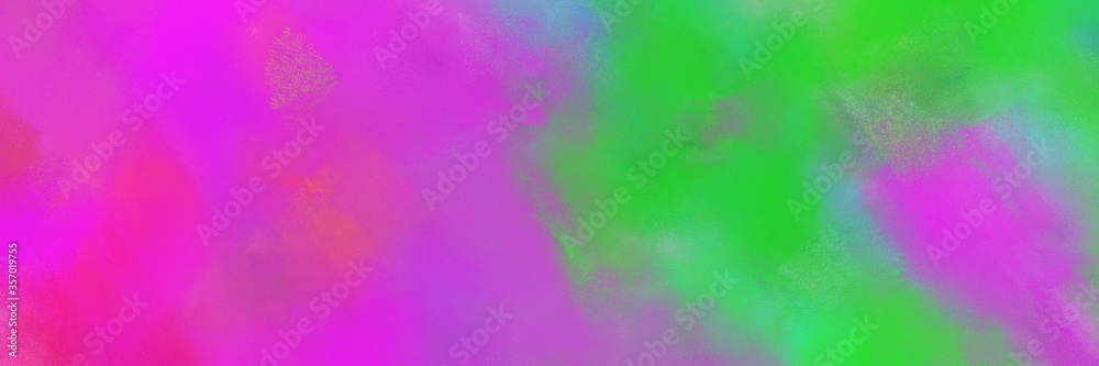abstract colorful diagonal backdrop with lines and medium orchid, lime green and dark sea green colors. can be used as poster, background or banner