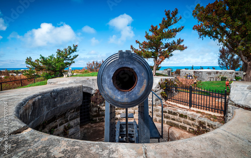 Old Canon in the Fortress of Fort Scaur of Bermuda photo
