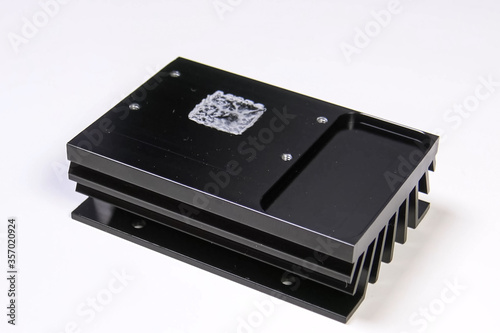 Cooling radiator for mini computer board. Cooling electronics.